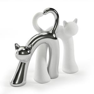 Objeto Decorativo de Cerámica, Gatos en Amor - Product Image 1