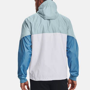 High Quality <b>Men's</b> Windbreaker Jacket Custom Design Lightweight Nylon Polyester Hooded Canvas Fabric for Winter - Product Image 2