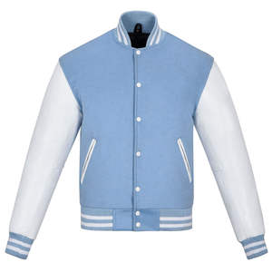 Vestes de baseball en cuir pour hommes, design optimal, en peau de mouton, pour l'hiver, style aviateur, avec lettres, manches épaules, vente en gros, OEM - Product Image 1