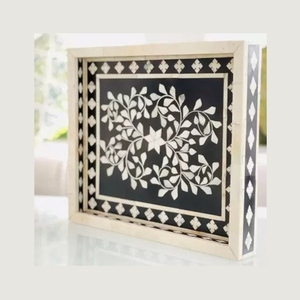 La bandeja decorativa de nácar para servir añade elegancia a cualquier ajuste, tamaño personalizado, desayuno, postre, uso doméstico - Product Image 3