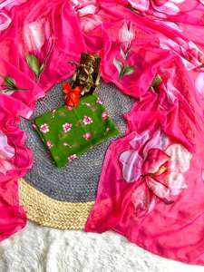 Soft Pure Georgette Handwork Sarees Trending Bollywood Pakistani Styles para Summer Party Wear Heavy Material Model Banarasi - Product Image 3