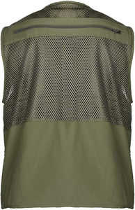Gilet d'extérieur unisexe camouflage multi-poches en maille respirante et imperméable pour la chasse et la pêche, imprimé - Product Image 2