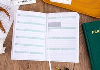 Agenda de luxe personnalisé en lin avec reliure à cheval et impression PP, journal quotidien 2026-2027, fabrication sur mesure OME