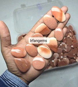 Aventurine orange de haute qualité, forme et taille mélangées, pierre pour la fabrication de bijoux, cristal d'aventurine orange, lot en gros - Product Image 3