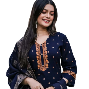 Diseñador exclusivo Venta caliente Trending Reyon Impreso Estilo Colección de trajes largos para mujeres y niñas Ropa de Surat - Product Image 1