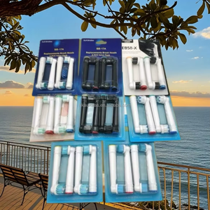 High Quality Nylon Soft Bristle <b>Toothbrush</b> <b>Head</b> 16pcs Fits Rechargeable Electric <b>Toothbrush</b> for Hotel & Household Use - Product Image 1