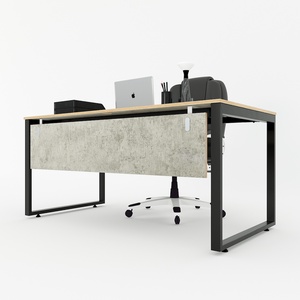 HBRT048 Escritorio Rectangular Moderno Minimalista de Madera Contrachapada 160x80cm para Oficina o Dormitorio, Mesa de Conferencias Versátil - Product Image 4