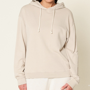 Sweatshirts à capuche décontractés pour femmes en tricot d'hiver 100% coton biologique avec badge - Product Image 4