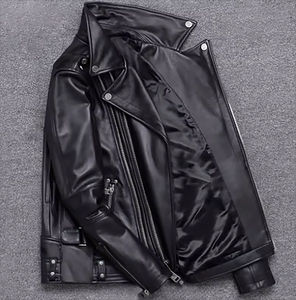 Vestes en cuir véritable Nouvelle arrivée Veste Slim Fit pour hommes - Product Image 1