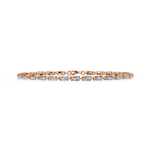 Pulsera con Certificado IGI, Diamante Cultivado en Laboratorio VVS1 CVD HPHT, Oro Sólido de 14k/18k, Corte Brillante de Tres Puntas, Pulsera de Tenis para Mujer - Product Image 1