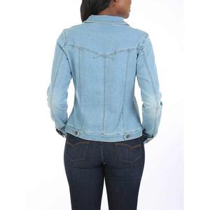 Veste en jean taille XL manteaux d'équitation longs et jeans en gros mode femmes logo personnalisé imprimé décontracté Streetwear - Product Image 2