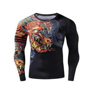 Innovears Completamente Sublimado Hombres Manga Larga Jiu Jitsu Rashguards Ropa de Artes Marciales Bjj Sublimated Rashguards - Product Image 1