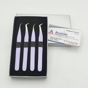 แหนบคีบขนตาเพชรสีม่วงอ่อน45องศาอุปกรณ์สำหรับขนตาชี้แบบมืออาชีพ - Product Image 1