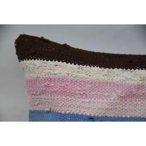 Coussin Kantha en patchwork de laine multicolore 16x24 pouces Coussin décoratif tissé avec motif vintage - Product Image 2