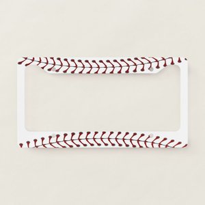 Marco de Matrícula de Béisbol con Diseño de Costuras para Autos, Compatible con Tesla y Ford, LED, Fibra de Carbono, Aluminio, Acero Inoxidable, Plástico - Product Image 1
