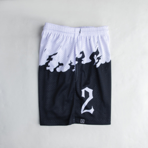 Short d'été en maille personnalisé pour hommes grande taille Short de basket-ball brodé et numérique à impression - Product Image 3