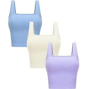 Top Corto Deportivo sin Mangas para Mujer, Estilo Informal, para Yoga y Gimnasio, Servicio OEM, Liso, Nuevo Modelo 2026 - Product Image 1