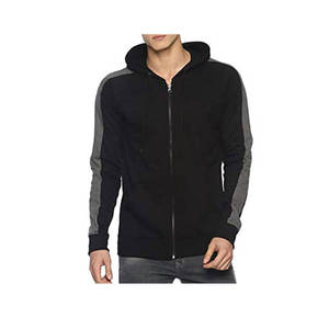 Sweat à capuche d'hiver lourd pour hommes avec logo personnalisé en tissu polaire doux à col montant et motif solide Produits populaires - Product Image 1