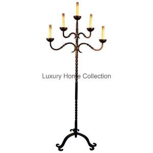 Candelabro de Metal plateado con cuentas de cristal 2024 de último diseño para el hogar, Hotel, Iglesia y restaurante, soporte de Decoración de mesa - Product Image 2