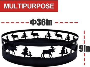 แหวนจุดไฟเผาไม้ทรงกลมขนาดใหญ่สำหรับใช้ในสวน - Product Image 6