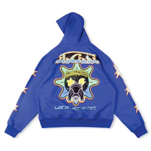 Ensemble de survêtement streetwear avec impression de logo personnalisée, vintage, délavé à l'acide, unisexe, poids lourd, sweat-shirts oversize, hiver, 100% coton - Product Image 2