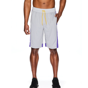 กางเกงขาสั้นตาข่ายแบบ2 in 1สำหรับผู้ชายกางเกงเล่นบาสเก็ตบอลสำหรับออกกำลังกายผ้าโพลีเอสเตอร์โอเวอร์ไซส์แบบสปอร์ตมีกระเป๋าสองชั้น - Product Image 4