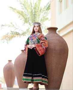 Color Premium Splash calidad hecho a mano bordado gasa manga larga Vintage afgano Tribal vestido motivos culturales personalizables - Product Image 3