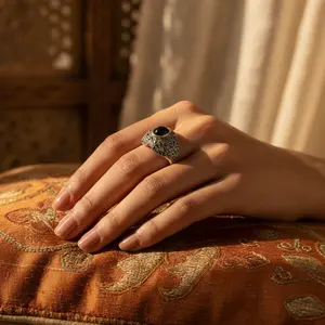 แหวนเงินแท้ 925 ประดับพลอย งานแฮนด์เมดสำหรับผู้หญิง ชุบทอง 10k โรเดียม รูปทรงมาร์ควิส ความบริสุทธิ์ของโลหะ 14k ดีไซน์ค็อกเทล สง่างาม - Product Image 2