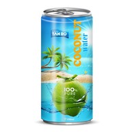 Boisson à l'Eau de Coco 100% en Canette de 250ml, OEM ODM Marque Privée, Fabricant Vietnamien de Boissons pour USA UK Moyen-Orient Afrique
