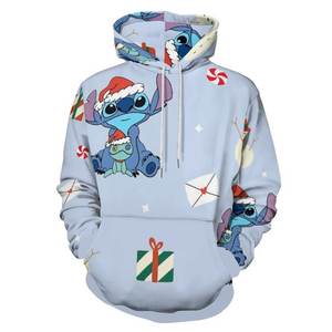 Sudadera con Capucha Unisex de Invierno con Estampado Digital, Transpirable, de Forro Polar de 230g, con Cierre y Diseño de Muñeco de Nieve Navideño - Product Image 1