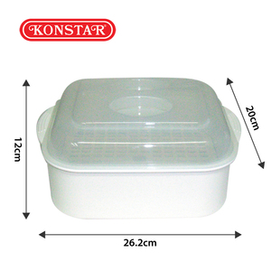Square Plastic Microwave <b>Steamer</b> Box With Lid Household Food Steaming Container Vegetable Meat Cooking Storage Box - Product Image 4