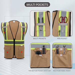Gilet de sécurité haute visibilité avec logo personnalisé en vente vêtements vêtements de sécurité gilet de sécurité de couleur personnalisée de meilleure qualité - Product Image 4