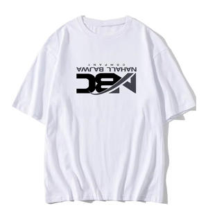 Camiseta para hombre más vendida de 2024 con manga corta blanca, logotipo personalizado, precio al por mayor, patrón sólido - Product Image 1