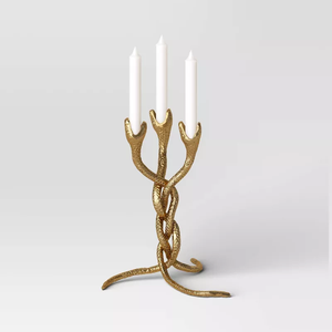 Portavelas de Hierro Minimalista Nórdico, Diseño Único, Decoración para el Hogar Hecha a Mano, Ecológica, para Halloween - Product Image 1