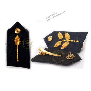 Vente en gros uniforme Gorget collier Patch bouton en laiton brodé à la main Gorget OEM - Product Image 2