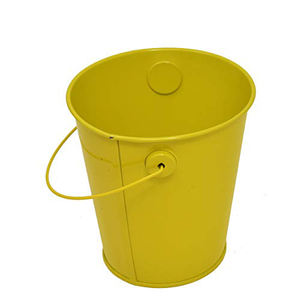Vase à fleurs décoratif de couleur jaune de jardinière de table le plus vendu à la main avec poignée - Product Image 1