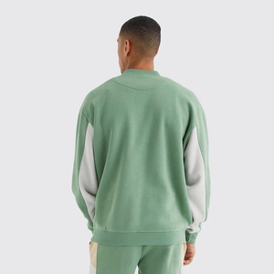 Sweat-shirt à manches longues en polaire chaud, surdimensionné, à blocs de couleur, streetwear pour homme, sweat-shirt à blocs de couleur surdimensionné, écologique - Product Image 2