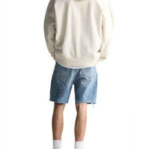 Short en jean de haute qualité pour hommes Jorts 100% coton Short en jean vieilli avec logo personnalisé pour hommes - Product Image 5
