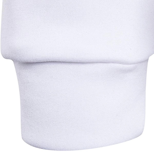 Sudadera con capucha de lana con cremallera en blanco y negro para hombre, elegante para actividades al aire libre ecológicas e informales y deportivas - Product Image 2