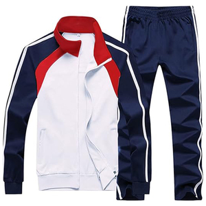 Trajes activos transpirables a prueba de viento para hombres, chaquetas estampadas de chándal de manga larga con cremallera completa - Product Image 1