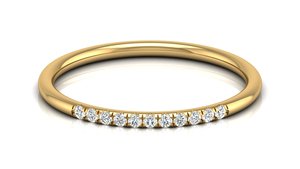 แหวนเพชรทรงกลมเจียระไนคุณภาพสูง ดีไซน์ทันสมัยสำหรับผู้หญิง ทองคำแท้ 14k 18k เพชรเพาะเลี้ยงในห้องปฏิบัติการ แหวนวงกลมทองคำสำหรับสุภาพสตรี - Product Image 6