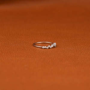 Shining 18KT <b>Solid</b> Gold Plated Round Cut Diamond Band Fashionable Custom Style Designed Jewelry Perfect Wedding Gift - Product Image 5