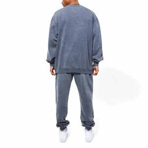 Nouveau design de survêtements avec logo personnalisé ACID WASHED pour hommes, vêtements de rue, sweats à capuche et pantalons de survêtement, survêtements pour hommes, 2025 - Product Image 2