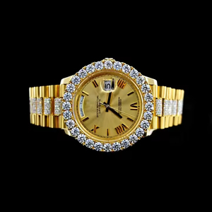 Nueva moda 20mm banda plateada completamente helado Moissanite diamante Hip Hop reloj movimiento de lujo analógico regalo de promoción de negocios - Product Image 1