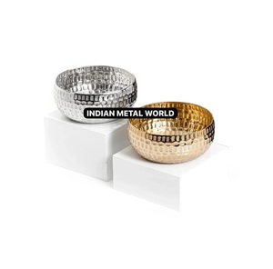 Bol en métal argenté et doré de meilleure qualité pour les mariages Vaisselle décorative vintage écologique pour servir des bonbons au chocolat Dessert - Product Image 1