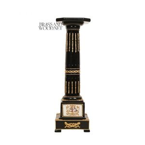 Colonne décorative en bois noir de luxe, piédestal - Product Image 2