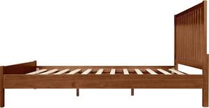 Cadre de lit Queen en bois de pin massif HomeRoots, texture Shiplap, artisanal, traditionnel - Product Image 4