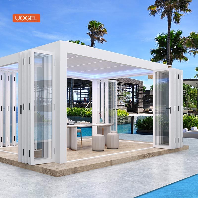 Modern 4x6m Aluminum Alloy Pergola Gazebo
