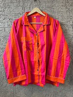 Ensemble de pyjamas en coton indien pour le printemps/été - Imprimé floral rayé doux, manches longues, luxe élégant, séchage rapide