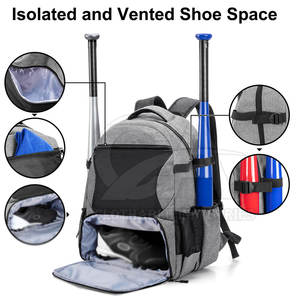 กระเป๋าใส่อุปกรณ์ซอฟต์บอลสำหรับผู้ใหญ่2025ออกแบบตามหลักสรีรศาสตร์พร้อมที่เก็บของขนาดใหญ่น้ำหนักเบา - Product Image 3